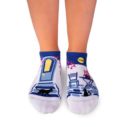 Arty Socks къси чорапи Гръцки Вечери - Бял