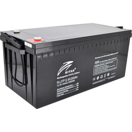 Lithium Ion batteries for solar systems LFP12.8V200AH  12V / 200Ah -522/ 240 /219 mm  F12/M8  RITAR