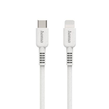 Кабел за зареждане HAMA "Eco", USB-C - Lightning, 1 м, 187284