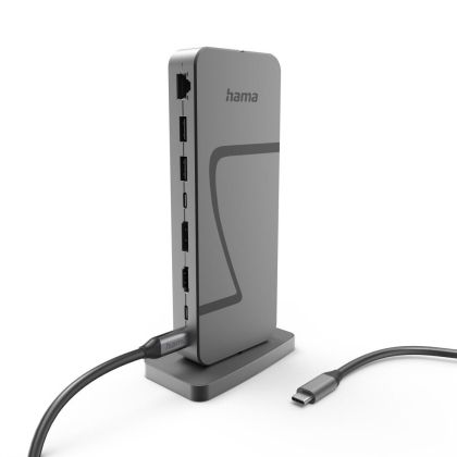 Hama "Connect2Office Speed" USB4 Docking Station, USB-C, PD, 40 Gbit/s, 10 Ports