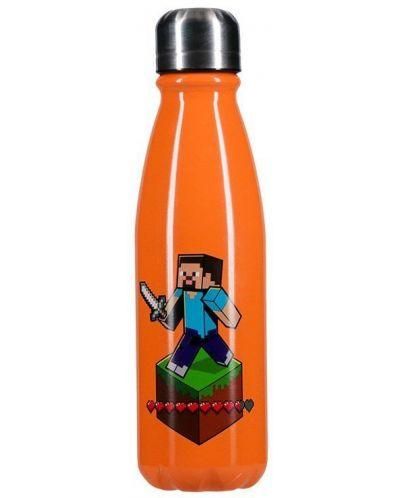 Бутилка Paladone Minecraft - Aluminium Water Bottle, 600ml, PP12074MCF