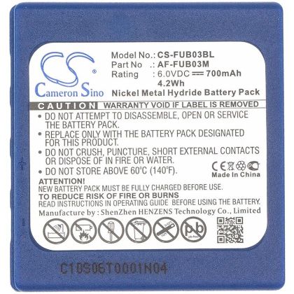 Camera Battery for Crane Remote Control HBC FUB3A, Radiomatic BA203060, Hetronic TGA, Abitron TGA  NIMH 6V 700mAh Cameron Sino