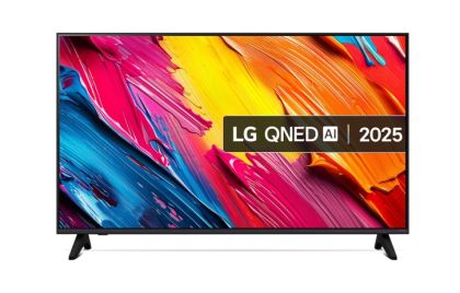 Телевизор LG 43QNED70A6A, 43" 4K QNED HDR Smart TV, 3840x2160, DVB-T2/C/S2, Alpha 7 AI Processor, HDR10 / HLG, webOS 25 ThinQ, VRR / ALLM / HGiG, 4K Upscaling, WiFi 5, Voice ID, Bluetooth 5.0, AirPlay 2, LAN, CI, HDMI, SPDIF, Google Cast, 2 pole Stand