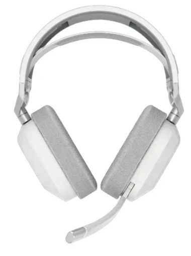 Геймърски слушалки с микрофон Corsair HS80 MAX White безжични и блутут PC/PS5/PS4