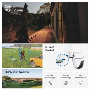 Външна охранителна 4G LTE камера TP-Link Tapo C501 - 1080P Pan/Tilt