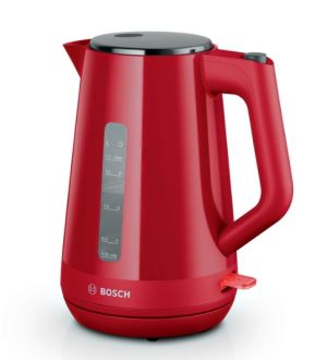 Електрическа кана Bosch TWK1M124, MyMoment Plastic Kettle, 2400 W, 1.7 l, Cup indicator, Limescale filter, Triple safety function, Red
