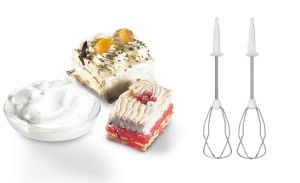 Миксер Bosch MFQ36400, Hand mixer, 450 W, 5 speed settings, additional pulse/turbo setting, white/grey