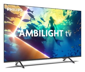 Телевизор Philips 55PUS8010/12, 55" 4K UHD LED, 3840x2160p, 60Hz, DVB-T/T2/T2-HD/C/S/S2, 60Hz, Ambilight 3, Pixel Precise UHD, HDR+, Titan OS, Dolby Atmos & DTS:X, 3*HDMI, 2*USB, VRR, 802.11ac, BT 5.2, 20W RMS, Black