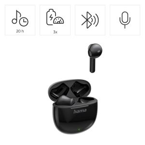 Hama “Action One” Bluetooth® Headphones, True Wireless, Earbuds, black