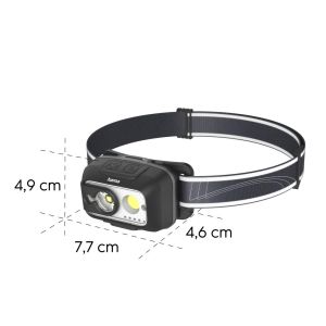 HAMA Фенер Челник/ LED "HL500-C", USB-C, 4 Режима