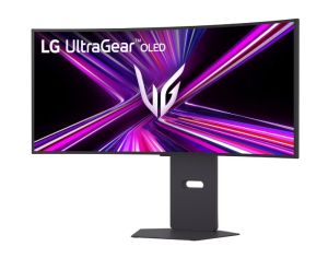 Монитор LG 34GX900A-B, 34", OLED UltraGear 21:9 Curved, IPS 0.03 ms, WQHD (3440x1440), 240Hz, HDR 10, 1500000:1, 250 cd/m2, DCI-P3 98.5%, VRR, Free-sync, G-Sync, USB-C, PD 65W, HDMI, DP, PBP, Speakers 7Wx2, LG Switch, Height, Swivel, Tilt, Black