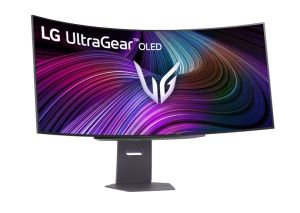 Монитор LG 45GX90SA-B, 44.5", OLED UltraGear 21:9 Curved Smart, 0.03 ms, WQHD (3440x1440), 240Hz, HDR 400, 1500000:1, 250 cd/m2, DCI-P3 98.5%, VRR, Free-sync, G-Sync, USB-C, PD 65W, HDMI, DP, PBP, Speakers 7W x2, Bluetooth, LG Switch, Height, Swivel, Tilt