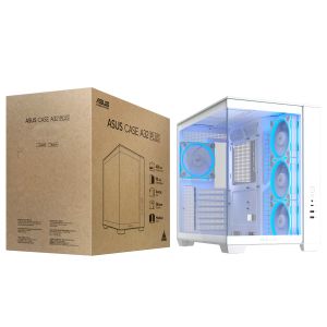 Case ASUS A32 PLUS Tempered Glass + 4 ARGB Fans - White