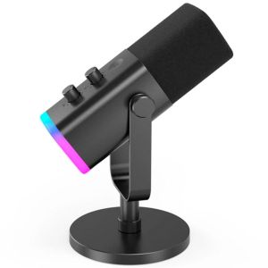 Настолен микрофон FIFINE AM8 Dynamic RGB XLR/USB- Black