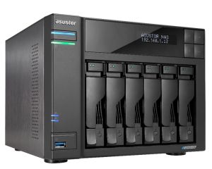 Мрежов сторидж Asustor Lockerstor AS6706, 6 Bay NAS, Intel Jasper Lake Quad-Core 2.0GHz, 8GB RAM DDR4, 2.5GbEx2, M.2 SSD Slots x 4 (Diskless), USB 3.2 Gen 2x2, Toolless installation, with hot-swappable tray, hardware encryption, MyArchive, EZ connect, EZ 