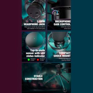 Desktop Microphone FIFINE A8V RGB - Black