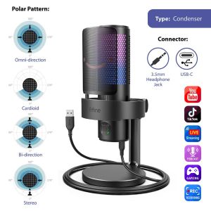 Desktop Microphone FIFINE A9 RGB 4 Polar Patterns- Black