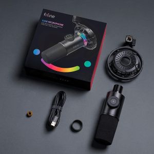 Настолен микрофон FIFINE K658 Dynamic RGB - Black