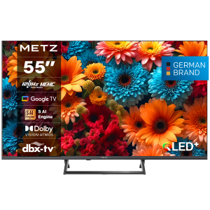 METZ Телевизор 55" 55MQF7500Z UHD QLED SMART TV, 120Hz,4K, Google TV, Frameless, 139.0см