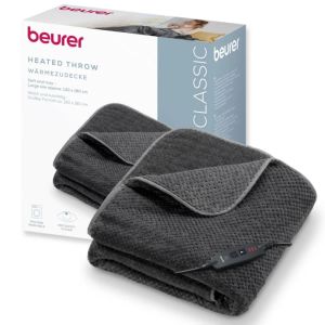 Термоподложка Beurer HD 65 Dark Grey Heated Overblanket; Soft and cuddly surface; 3 temperature;auto switch-off 3 hours; removable switch; washable at 30°, Oko-Tex 100; 180(L)x130(W)cm