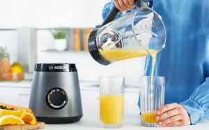 Блендер Bosch MMB6172S Series 4, VitaPower Blender, 1200 W, Glass ThermoSafe jug 1.5 l, Two speed settings and pulse function, ProEdge stainless steel blades made in Solingen, Silver