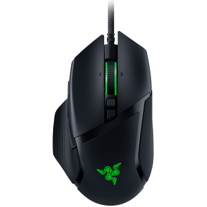 Razer Basilisk V3, 2nd-gen Razer Optical Mouse Switch rated for 70 million clicks, Optical Sensor - 26,000 DPI, 4-way Razer HyperScroll tilt wheel, Electronically actuated notched and free-spinning modes, Razer Speedflex Cable, Razer Chroma RGB