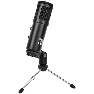 LORGAR Soner 313, Gaming Microphones, Black, USB condenser microphone with Volume Knob & Echo Kob, including 1x Microphone, 1 x 2.5M USB Cable, 1 x Tripod Stand, 1 x User Manual, body size: Φ47.4*158.2*48.1mm, weight: 243.0g