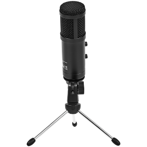 LORGAR Soner 313, Gaming Microphones, Black, USB condenser microphone with Volume Knob & Echo Kob, including 1x Microphone, 1 x 2.5M USB Cable, 1 x Tripod Stand, 1 x User Manual, body size: Φ47.4*158.2*48.1mm, weight: 243.0g