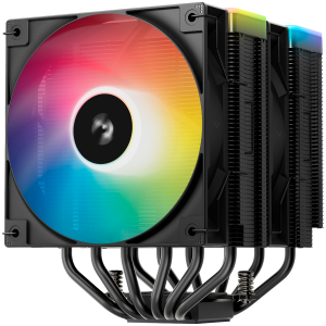 DeepCool AG620 BK ARGB V2, CPU Air Cooler, 2x120mm ARGB PWM Fan, Core Touch Technology 2.0, 6 Heatpipes, LGA1851/1700/1200/115x, AMD AM5/AM4, 129x136x161 mm(LxWxH), 2Y, R-AG620-BKAMMN-GJD