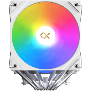 AK6 Dual Digital Arctic (WH, ARGB & Digital LED Panel Top Cover, 2PCS ARGB PWM Fan, Intel Backplate, Mini ARGB LED Controller)