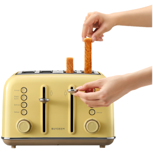 BUYDEEM 4 Slice Toaster, model DT640E, color Mellow Yellow, EU