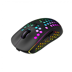 Canyon 7keys Gaming 2.4G wireless mouse, KA8 sensor, DPI up to 1600, rubber coating on panel, Huano 1million switch, 45cm PVC cable, ABS material. 400mAh battery, size: 125.8*63.7*41mm, weight: 95g, Black
