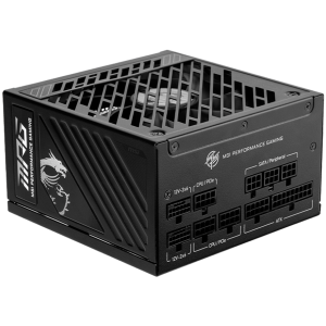 MSI MPG A850GS PCIE5 Power Supply 850W, 80 PLUS Gold, Dual PCIe 5.1 Cables, ATX 3.1, 135mm Fan, Fan Stop, OCP/OTP/OPP/SCP/OVP/UVP/SIP/NLO, Active PFC, Dimensions: 150mmx150mmx86mm, 10Y Warranty