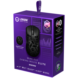 LORGAR MSE90W, Magnesium Alloy Wireless Gaming Mouse Elite, Black