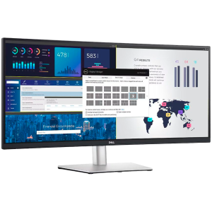 Dell P3424WE Curved USB-C Hub Monitor LED, 34", WQHD 3440x1440 60Hz, 21:9, 3800R, IPS, Anti-glare, 3H Hard Coating, Comfort V, Flicker Free, 300 cd/m2, 1000:1, 178/178, 5ms/8ms, DP, HDMI, USB-C 3.2 Gen 1, LAN, Height, Swivel, Tilt, 3