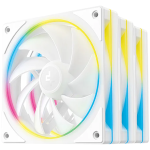 DeepCool FL12 SE 3IN1 WH, 3x120mm ARGB Fans, 8-pin Cable, PWM, Fluid Dynamic Bearing, PBT, 3 pack, ARGB Halo, White, R-FL12SE-WHAPN3-G, 3Y