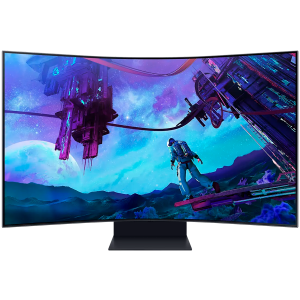 Monitor LED Samsung LS55CG970NUXDU Odyssey G97NC, 55" UHD Curved 1000R 16:9 (3840x2160) VA 165Hz, 600 cd/㎡, 1m:1, HDR 10 +, 1ms (GTG), 178/178, FS, 1xDP 3xHDMI, 2xUSB 2.0, 60W 2.2.2Ch, 3.5 Jack, Tilt/Pivot/Swivel/HeightAdj (300mm), Remote, 2Y