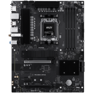 MSI PRO B850-S WIFI6E, ATX, Socket AM5, 4x DDR5 Dual Channel  up to 8200(OC)MHz, 2x PCIe x16 slot, 2x M.2 slot, 4x USB 5Gbps, 3x USB 10Gbps, 1x USB 10Gbps Type-C, HDMI, DP, 7.1 HD Audio, 2.5G LAN, WiFI 6E, BT, 3Y