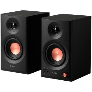 Edifier MR3 Active Studio Monitors, BT V5.4, RCA, AUX, 1-inch Tweeters, 3.5-inch Drivers, 36W (RMS), Tone Control Dials, Black