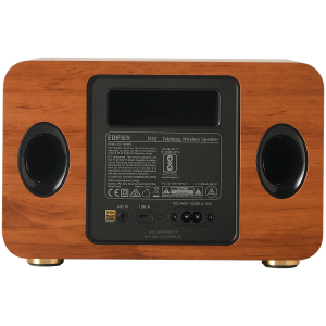 Edifier D32 2.1 Speaker, BT V5.3, Wi-Fi, AUX, USB-C, 1x 4-inch Midrange Driver, 2x 1-inch Tweeters, 60W (RMS), Brown