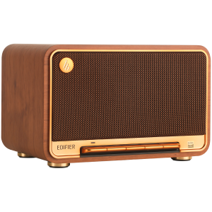 Edifier D32 2.1 Speaker, BT V5.3, Wi-Fi, AUX, USB-C, 1x 4-inch Midrange Driver, 2x 1-inch Tweeters, 60W (RMS), Brown