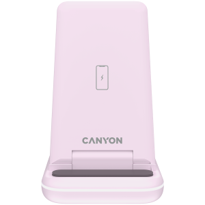 CANYON wireless charger WS-304 15W 3in1 Iced Pink