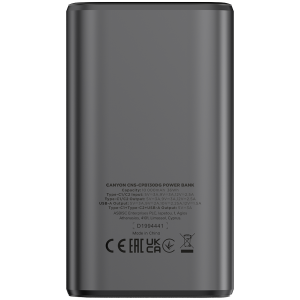 CANYON power bank OnPower 130 TFT 10000 mAh PD30W Dark Grey
