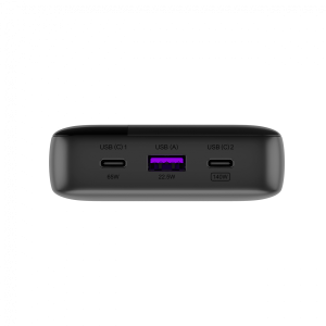 CANYON Power Bank PB-240, 25000mAh PD140W display power bank,Size160.0x82x27 mm Weight 508+-10g, Dark Grey