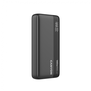 CANYON Power Bank PB-240, 25000mAh PD140W display power bank,Size160.0x82x27 mm Weight 508+-10g, Dark Grey