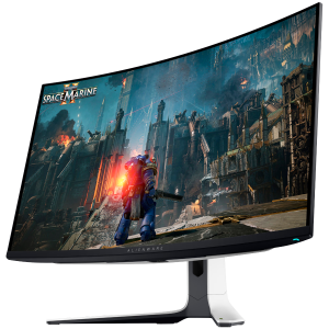 Dell Alienware AW3225QF Gaming Monitor, 32"(31.6") QD OLED UHD 3840x2160 240Hz AR, 1000 cd/m2 (HDR peak), 1m:1, 0.03ms, 178/178, 1xDP 1.4, 2xHDMI 2.1, 1xUSB Type-B up, 2xUSB Type-A down, 1xUSB Type-C down, NVIDIA G-SYNC, Height, Tilt, Swivel, Pivot