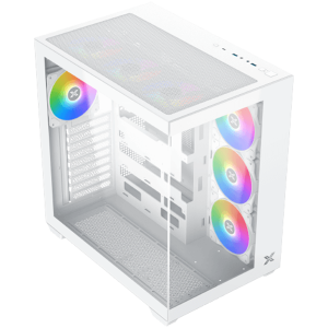 Aqua V Air Arctic (White, ATX, U3x2+Type C, 2PCS TG, 6PCS Z22A Arctic Reverse & 1PC Z22A Arctic & ARGB Remote Control Kit)