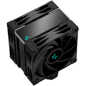 DeepCool AK400 ZERO DARK PLUS, CPU Air Cooler, 2x120mm FDB PWM Fan, Core Touch Technology 2.0, 4 Heatpipes, LGA1851/1700/1200/115x, AMD AM5/AM4, 127x123x155 mm(LxWxH), 3Y, R-AK400-BKNNMD-G-1