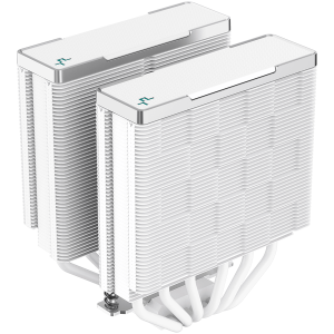 DeepCool AK620 WH, CPU Air Cooler, 2x120mm PWM FDB Fan, TDP 260W, 6 Heatpipes, White, LGA2066/2011-v3/2011/1700/1200/115x, AMD AM5/AM4, 129x138x160 mm(LxWxH), 3Y, R-AK620-WHNNMT-G-1