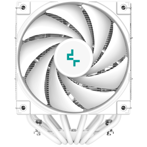 DeepCool AK620 WH, CPU Air Cooler, 2x120mm PWM FDB Fan, TDP 260W, 6 Heatpipes, White, LGA2066/2011-v3/2011/1700/1200/115x, AMD AM5/AM4, 129x138x160 mm(LxWxH), 3Y, R-AK620-WHNNMT-G-1